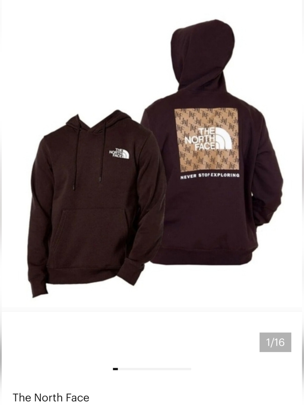 The North Face Never Stop Exploring Box Logo Hoodie Hooded Sweatshirt Size XL